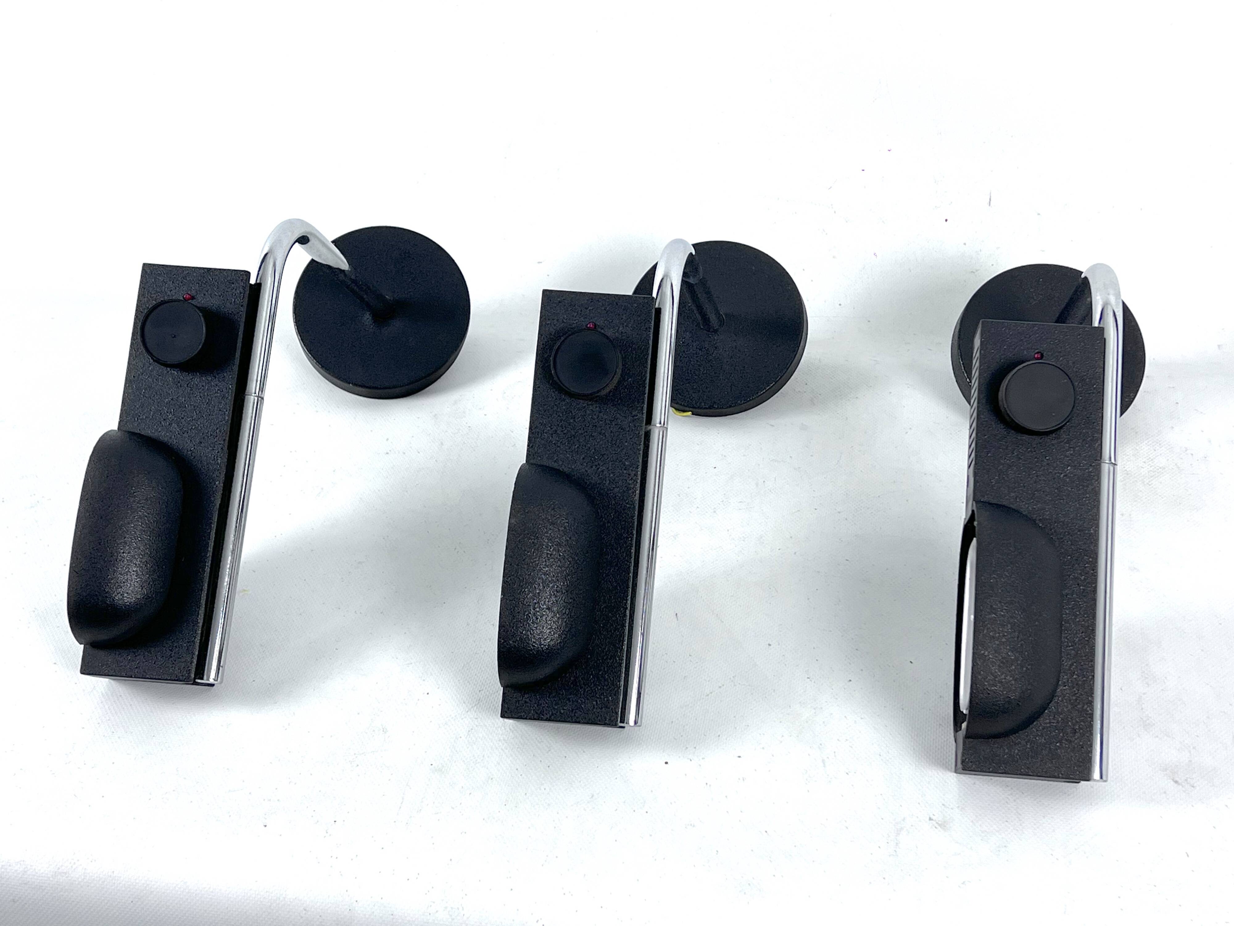 Vintage set of three sconces by Ernesto Gismondi for Artemide. Italy 1980s
