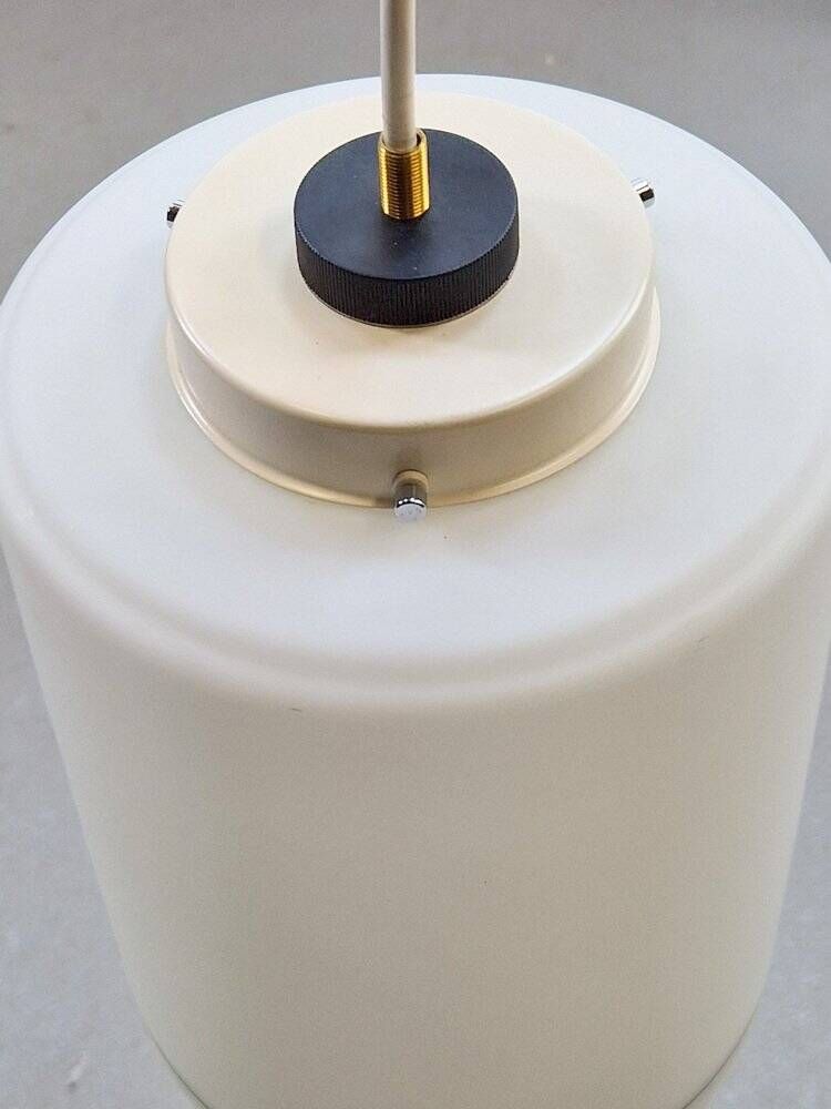 Vintage Pill Pendant Lamp in Milk Glass from Peill & Putzler, Germany, 1960s
