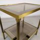 Golden brass sofa end