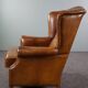 Cowhide leather armchair