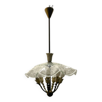 Suspension en verre de Murano des années 1950