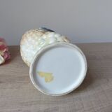 Vintage ceramic jug rooster – soft yellow and blue colours, vintage.