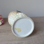 Vintage ceramic jug rooster – soft yellow and blue colours, vintage.