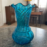 Blue crystal vase Georges Sand nineteenth century