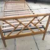 Lit bambou rotin vintage