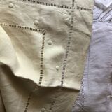 New linen pillowcase embroidered CV day scale, pastilles