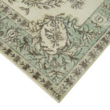 Tapis beige antique turc noué à la main des années 1980 177 cm x 280 cm