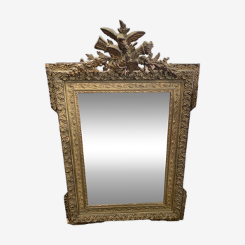 Miroir rocaille baroque en bois avec dorure, 50x31 cm | Selency