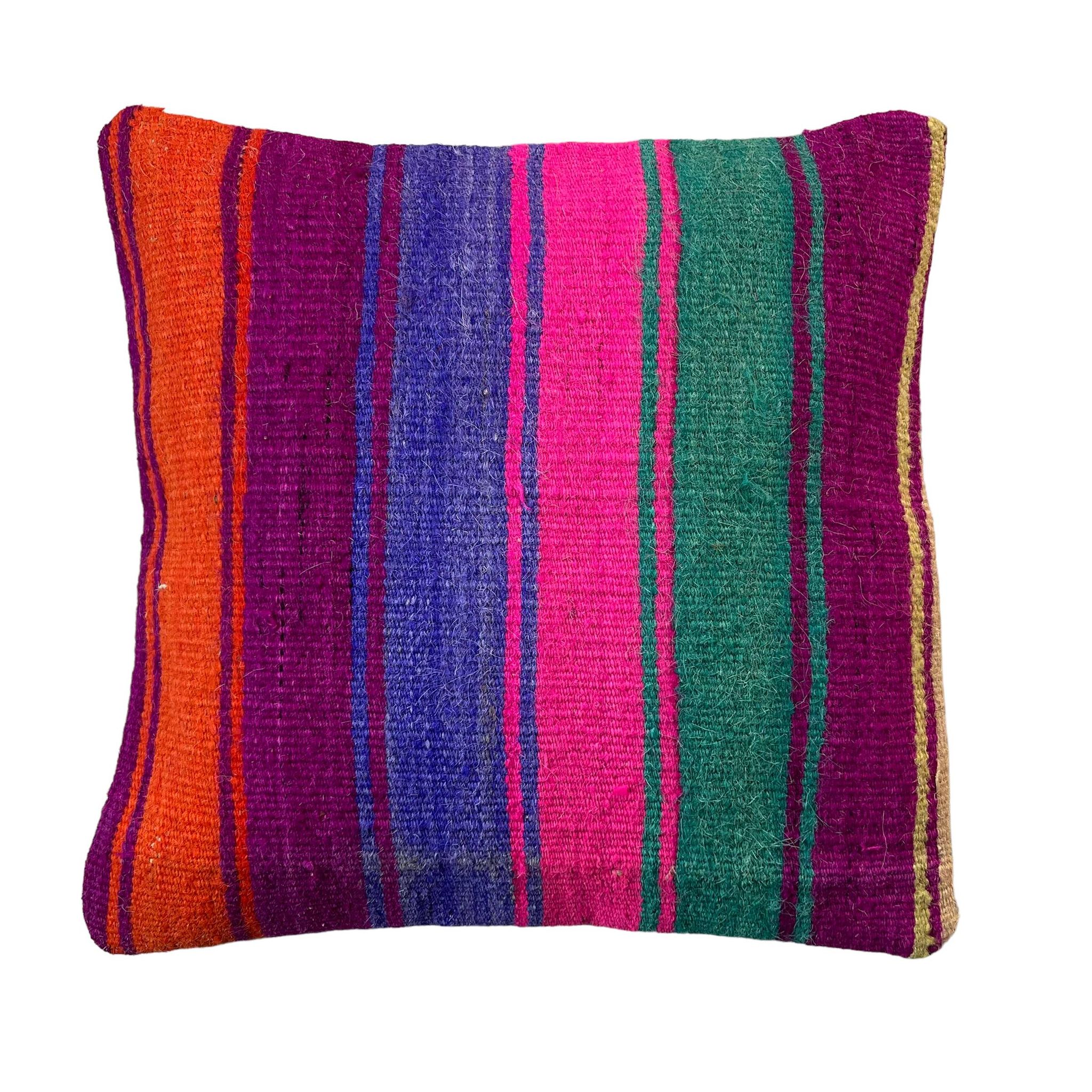 Housse de coussin kilim turc vintage, 40 x 40 cm