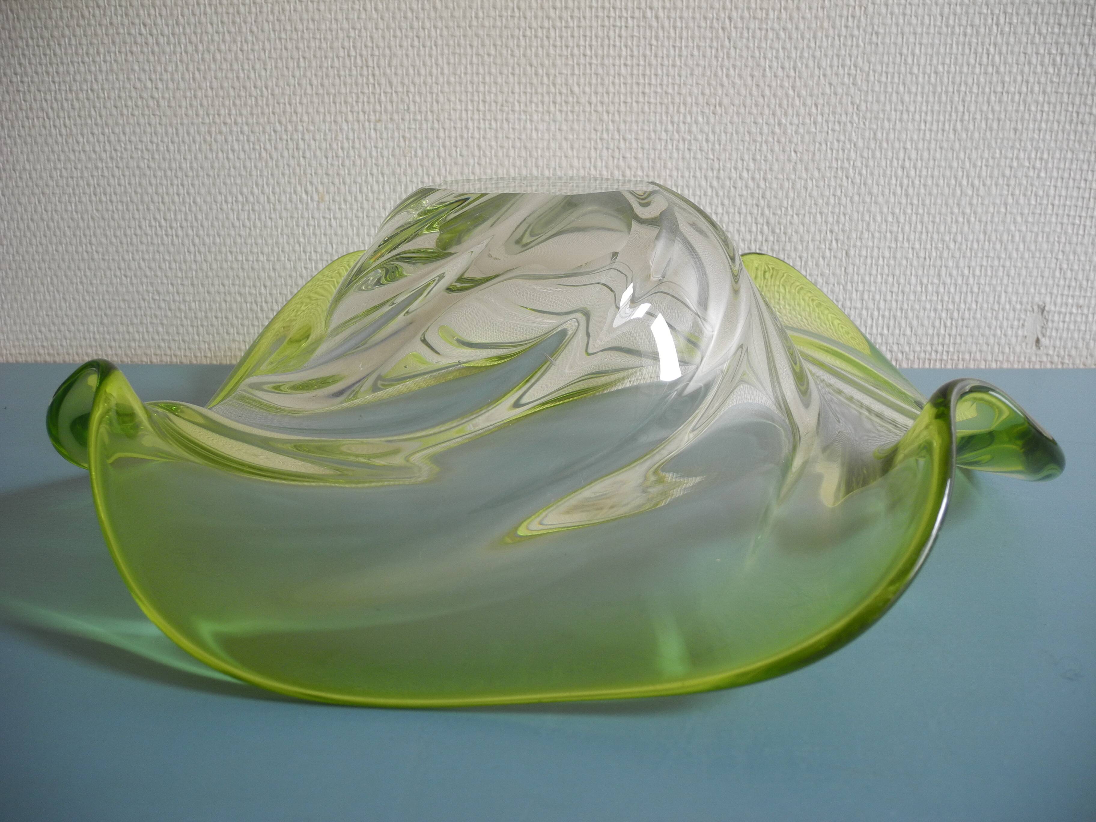 Large crystal art cup vannes deco vintage french crystal cup