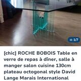 80s glass table