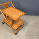 Vintage Italian foldable wooden serving cart, 1980s
