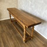 Solid Oak Folding Farmhouse Table