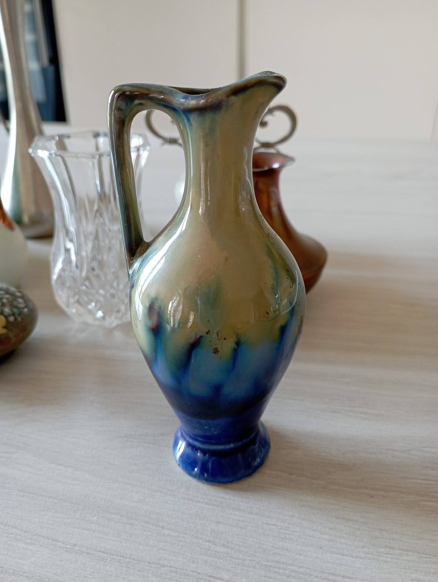 Lot of 8 old miniature vases