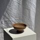 Small bowl on a pedestal made of woven Indonesian rattan D18 H9