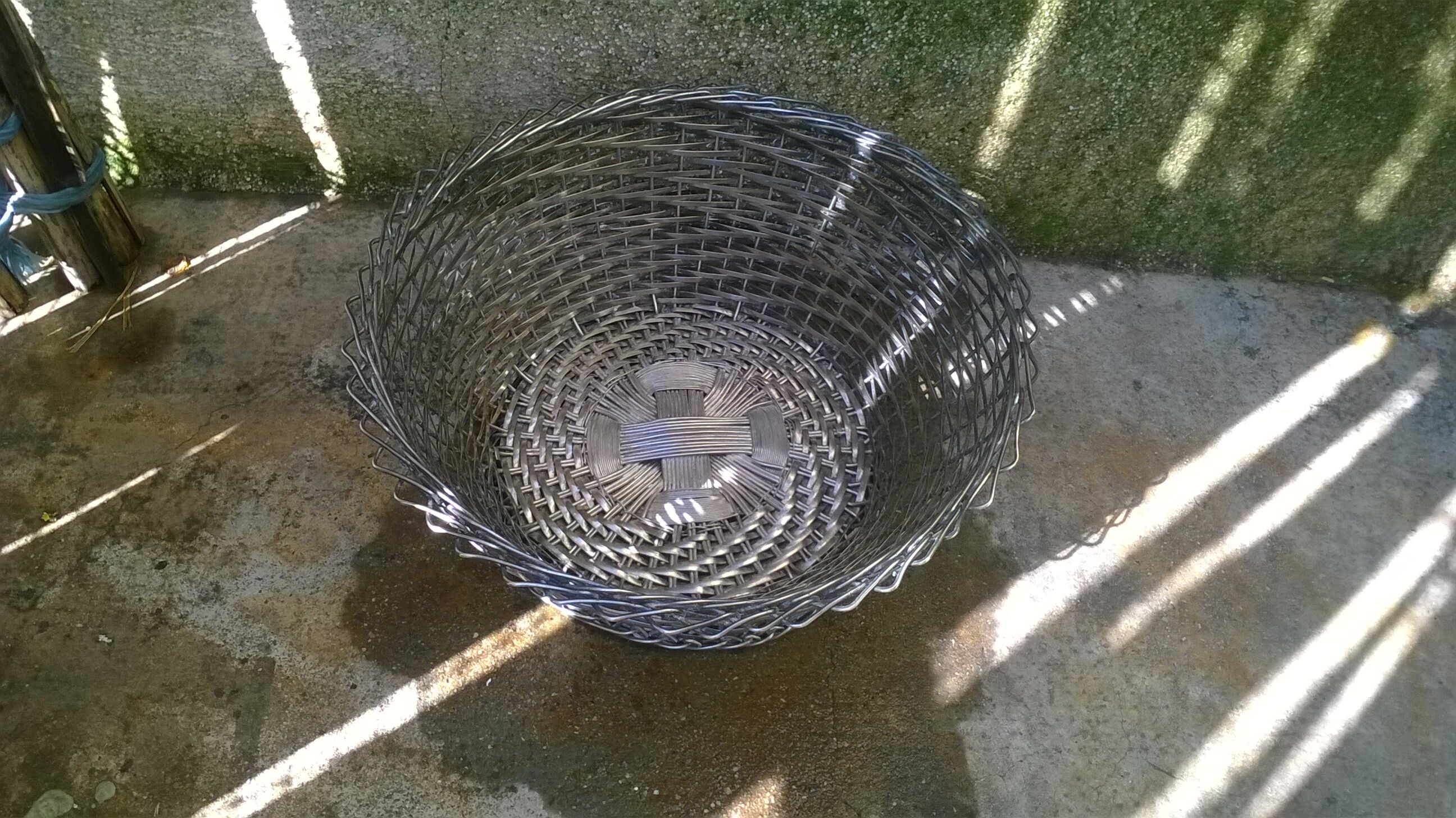 Silver metal trash