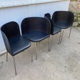 Fusion model table and 4 chairs set by Sandra Kragnert for IKEA