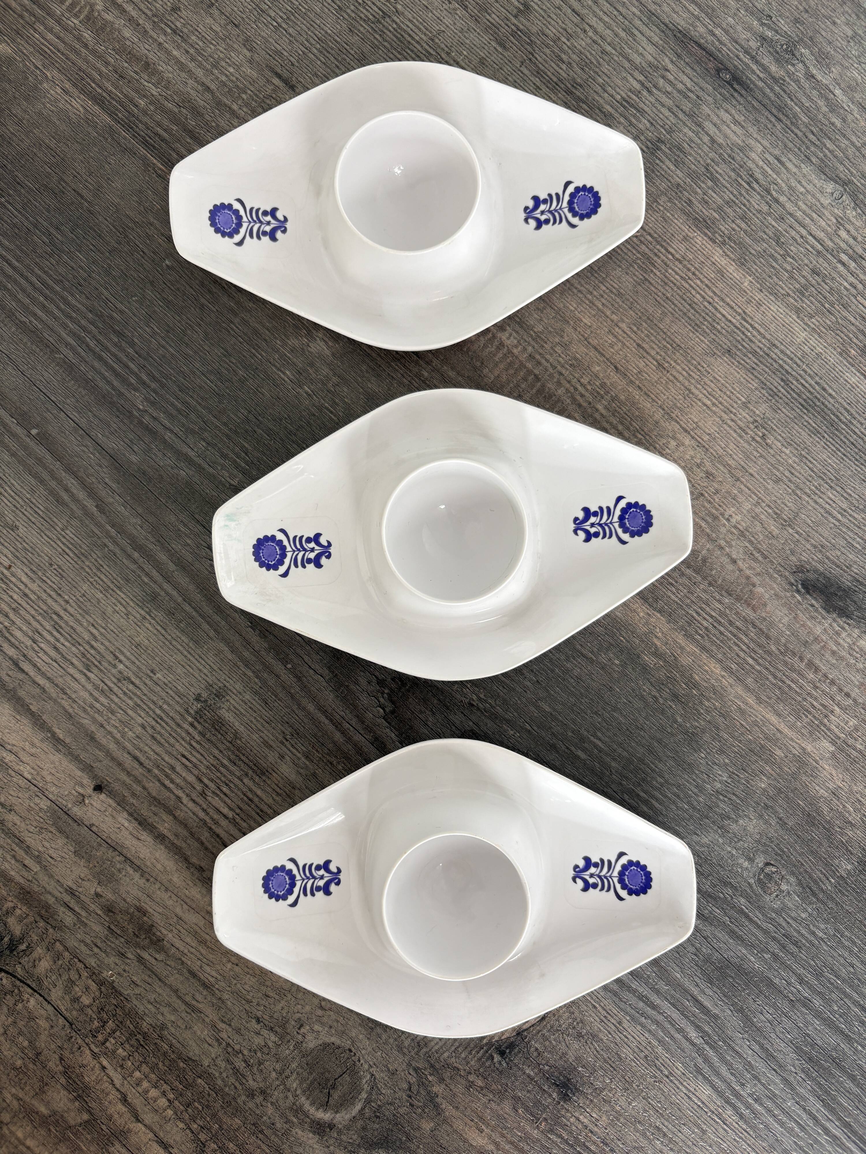 Vintage Kayser West Germany egg cup trio