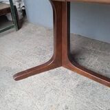 Baumann table + 2 wooden extensions ep 1970