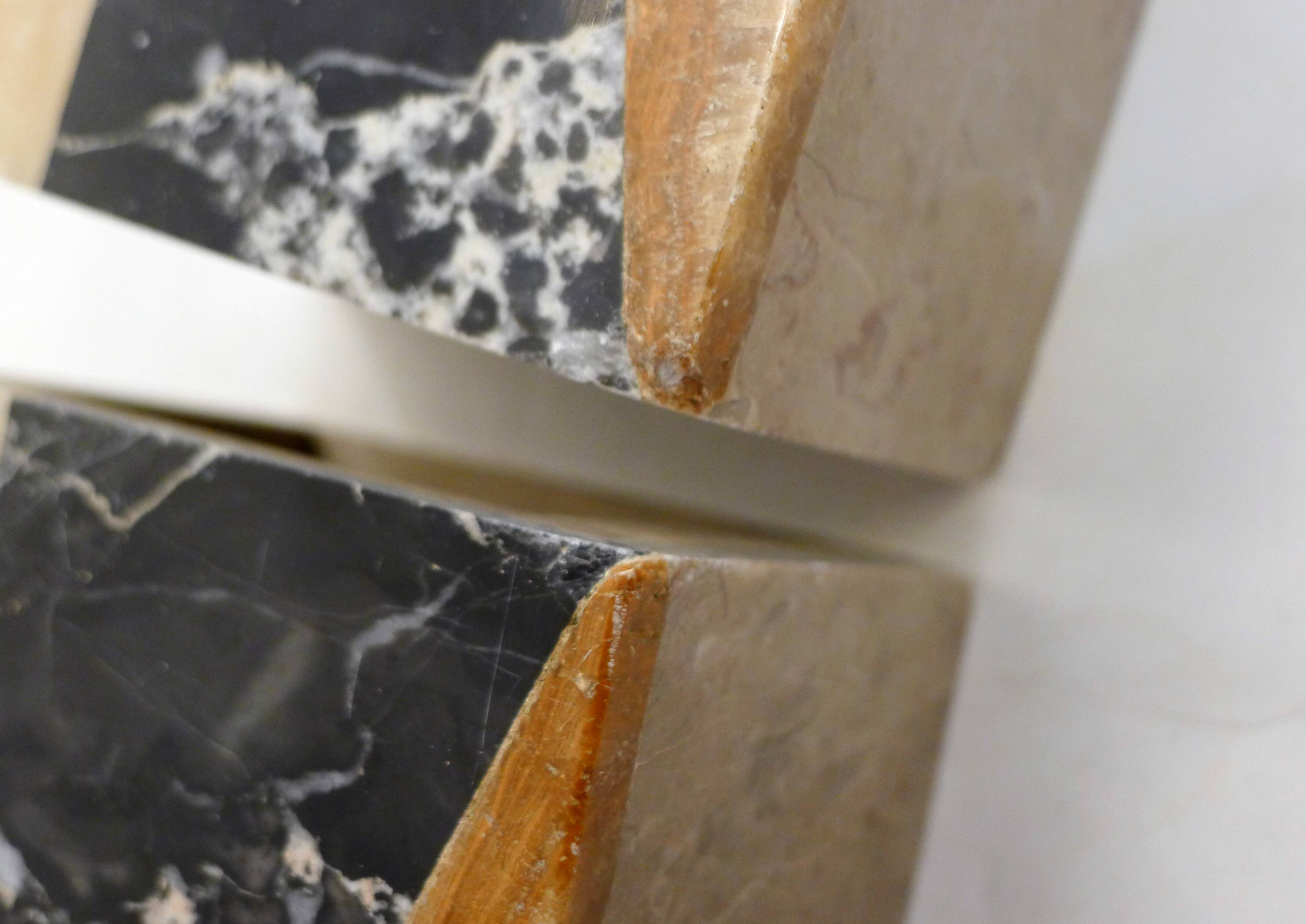 Art Deco bookends pair in marble and onyx.