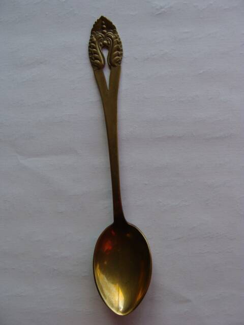 Vintage brass teaspoons