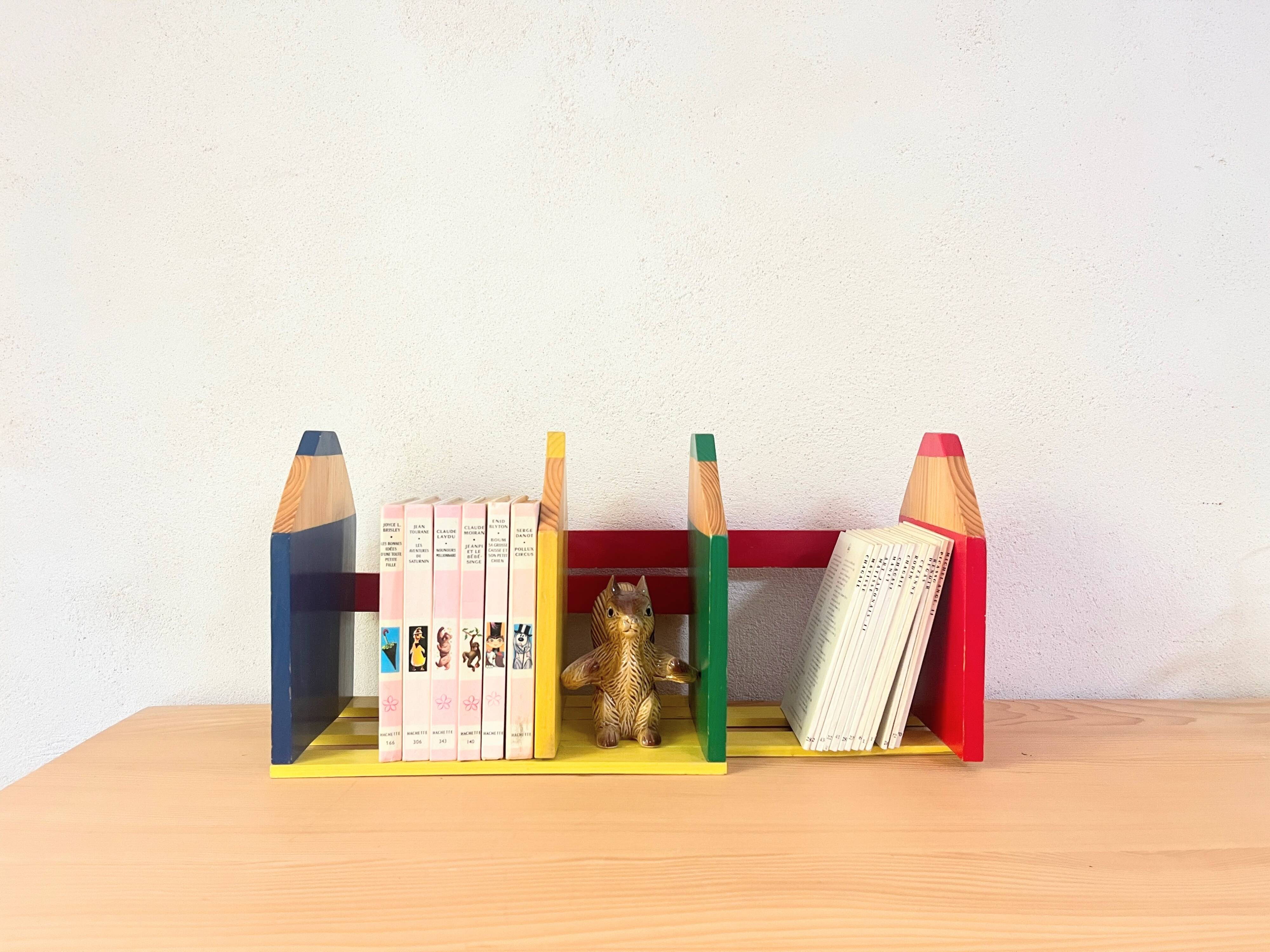 Modular pencil shelf 1980s, Pierre Sala style