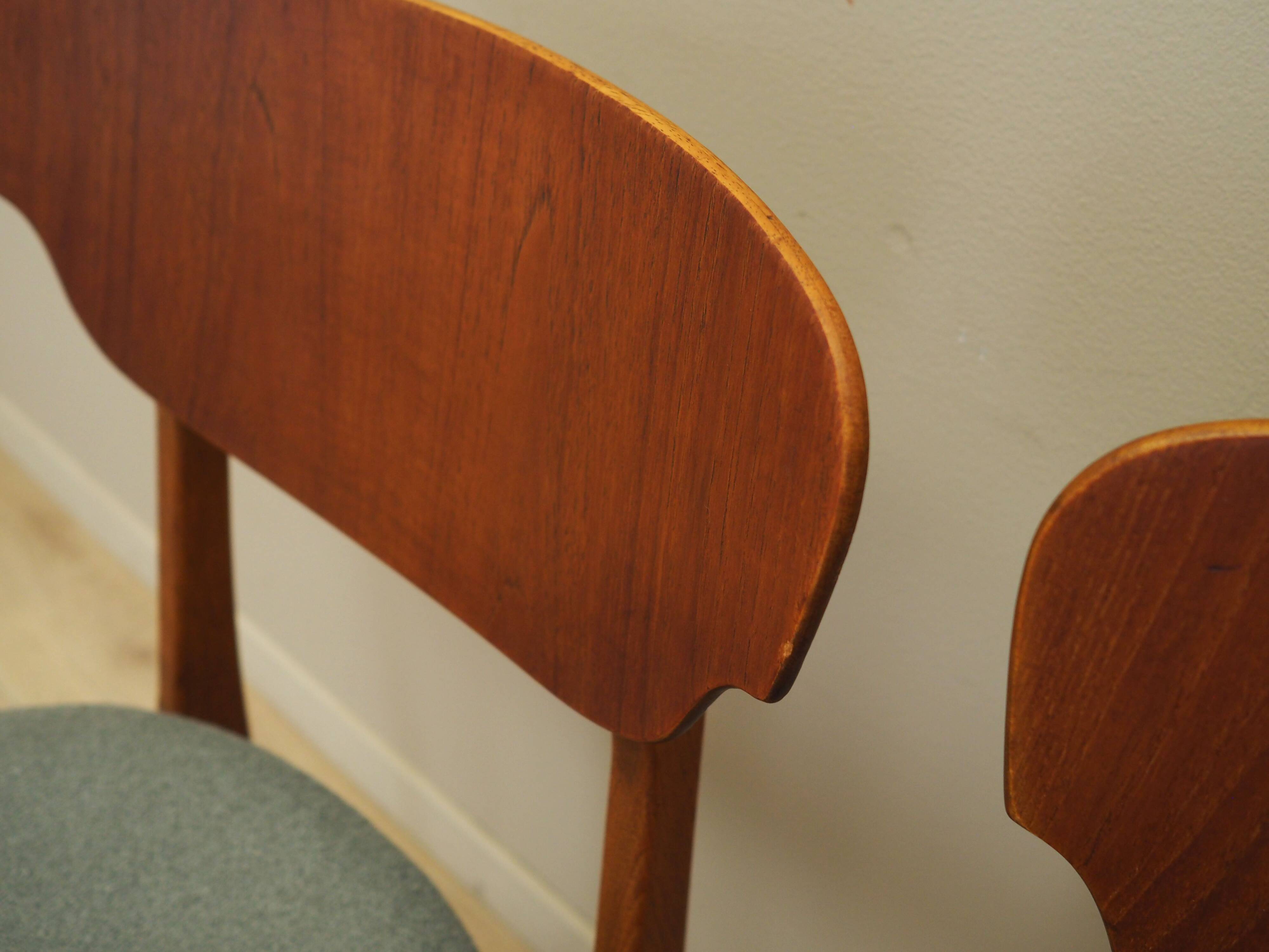 Set of six teak chairs, Danish design, 1970s, production: Denmark