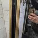 Napoleon III mirror from the 19th century with gold leaf, 190cm H