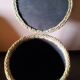 Basket in jute sea rush and wood from the 70s
