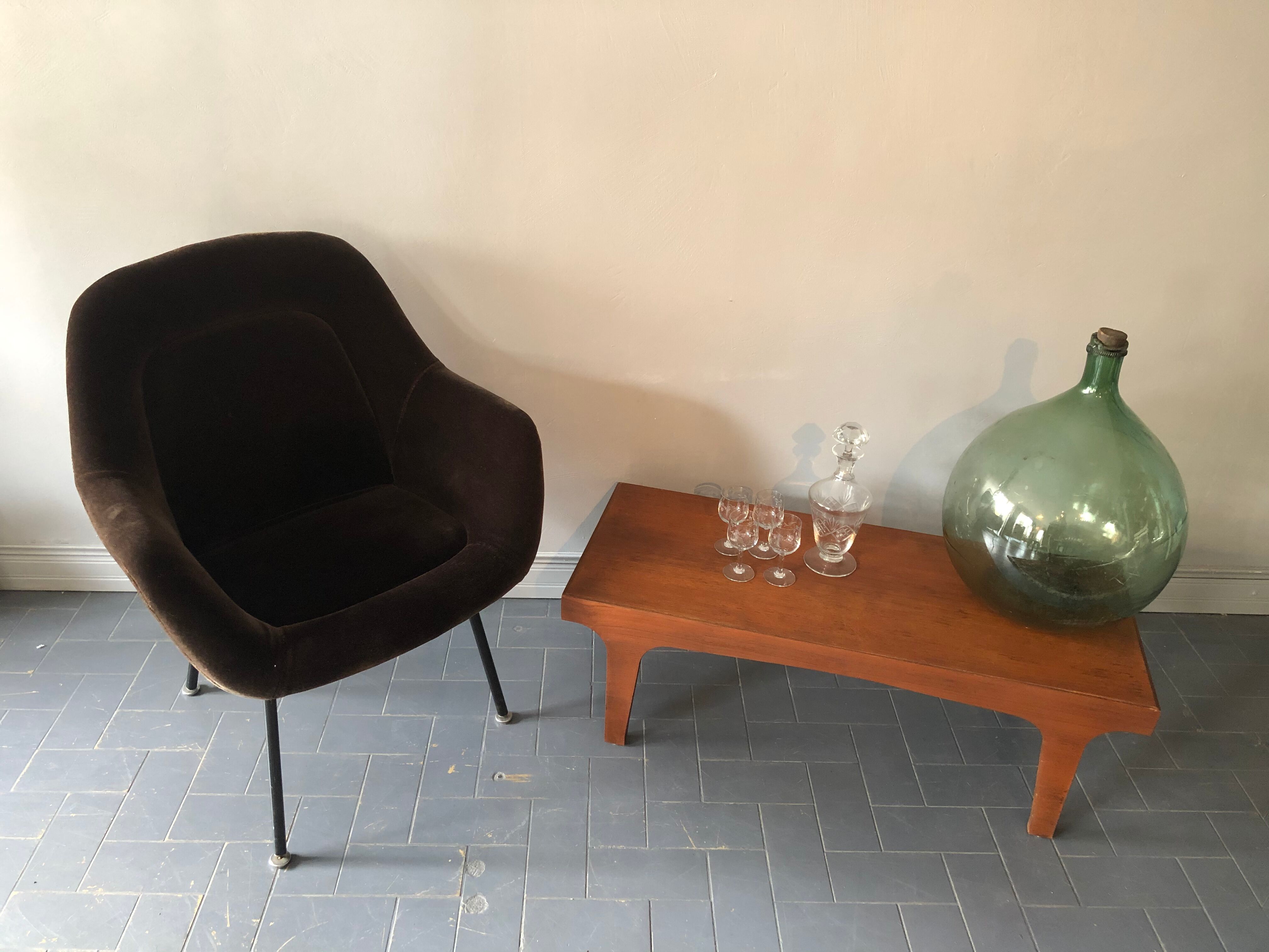 Vintage coffee table teak veneer