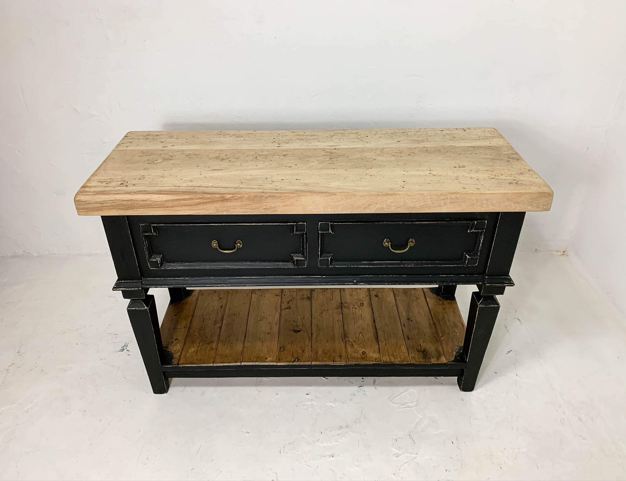 Century chopping block worktable butcher block kitchen island 20th