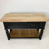 Century chopping block worktable butcher block kitchen island 20th