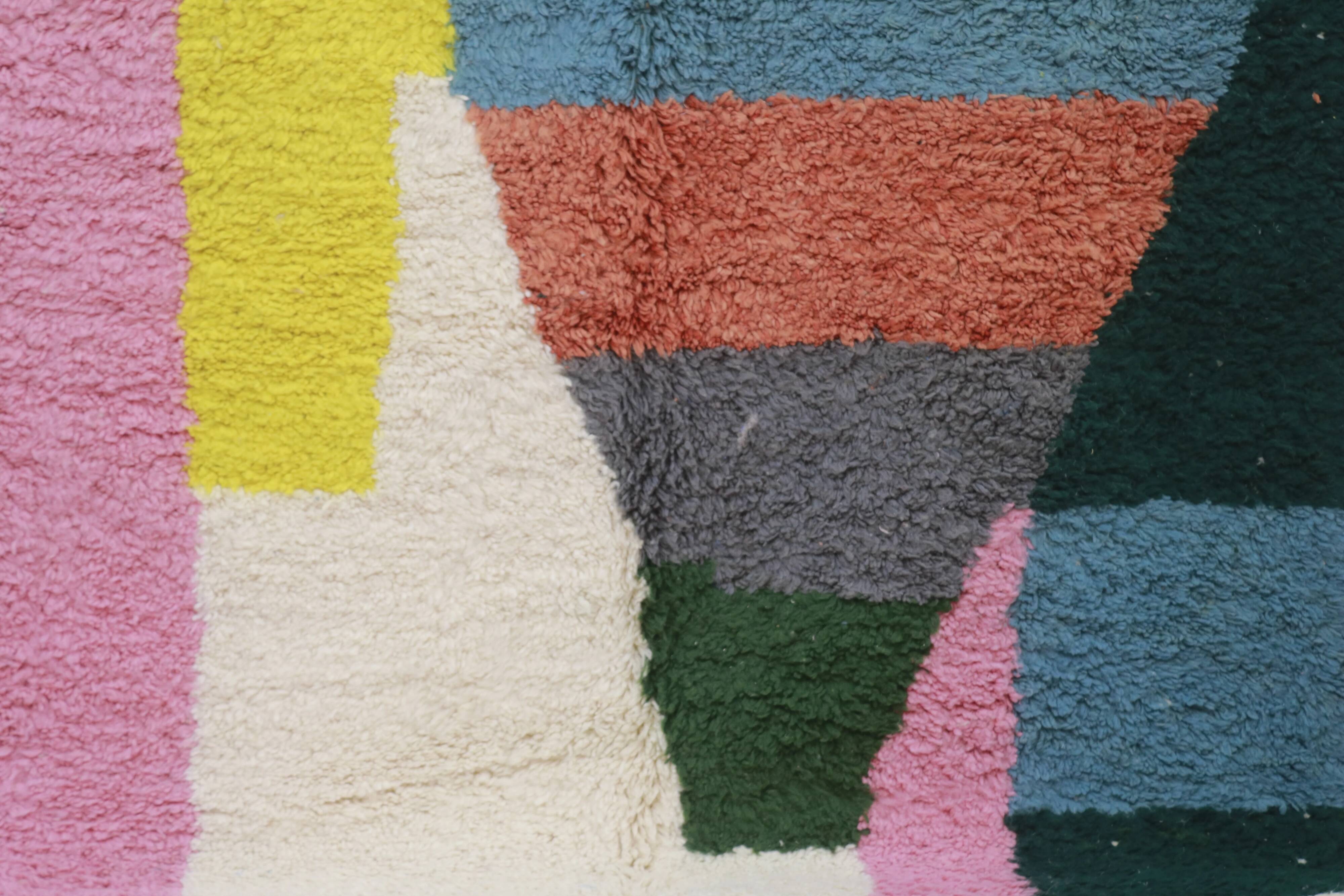 Large Azilal rug 305×200 cm – Colourful geometric and abstract design, GO-967