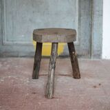 Vintage stool, wooden stool, tripod stool, plant stand