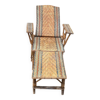 Rattan chaise longue 1910/1920