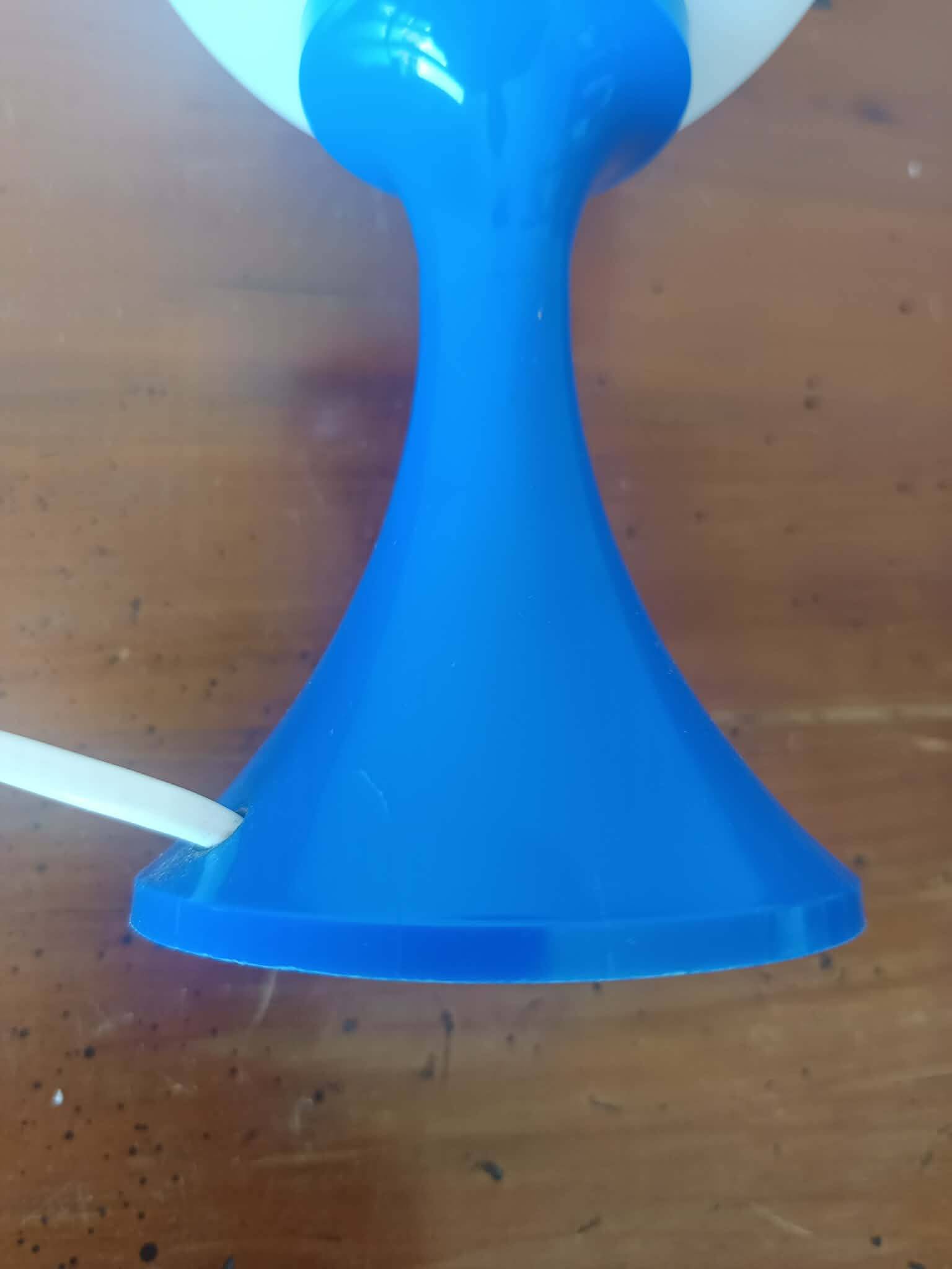 Space age blue and opaline lamp 1970
