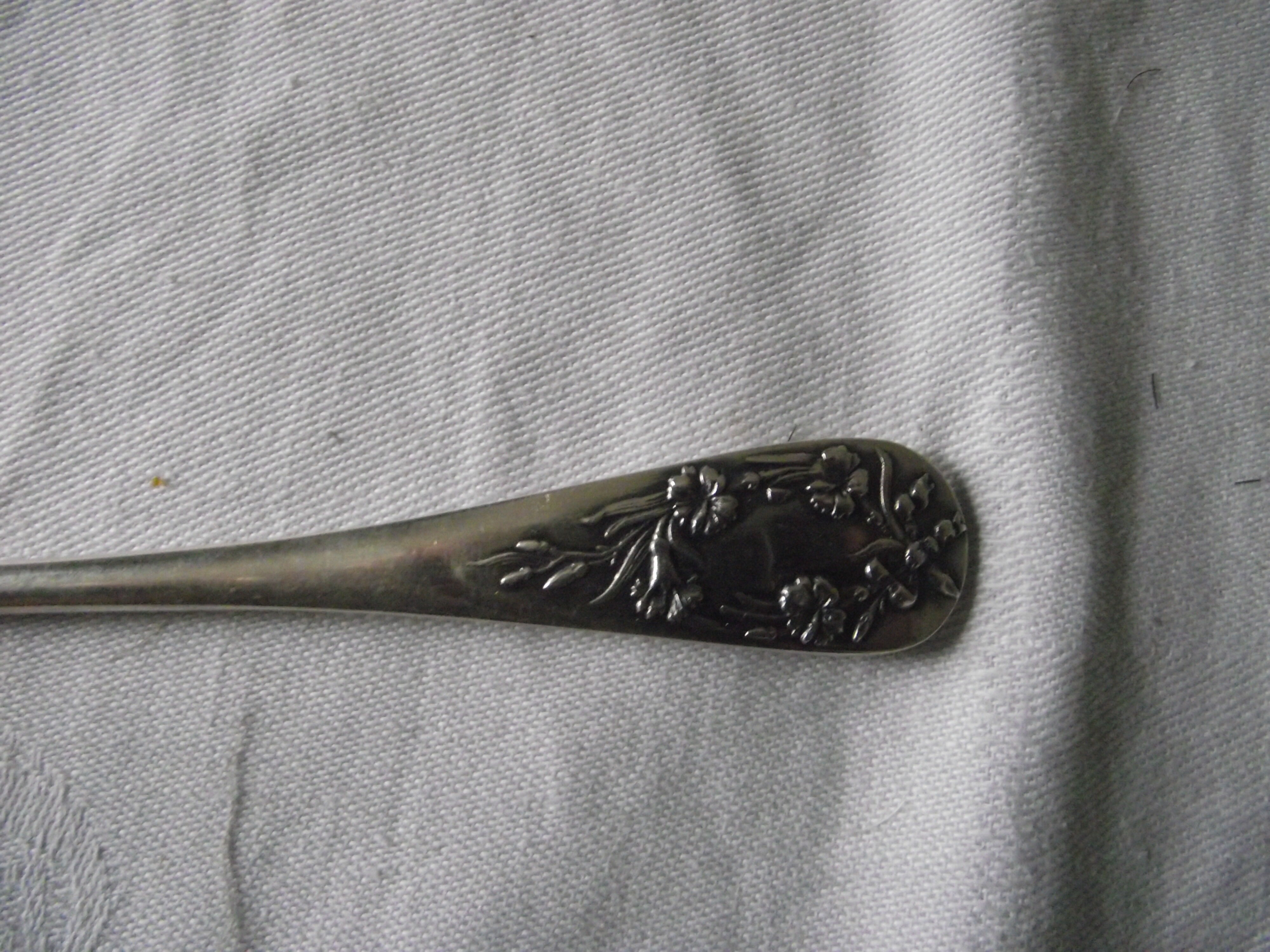 12 oyster forks silver metal Art Nouveau era