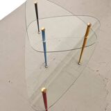 Italian Arlecchino Side Table in Glass by Edoardo Paoli for Vitrex