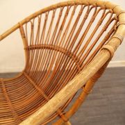 Rohe Noordwolde (Dutch design) vintage rattan armchair from the 1960s