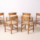 6 chaises J39 de Børge Mogensen en chêne, 1963