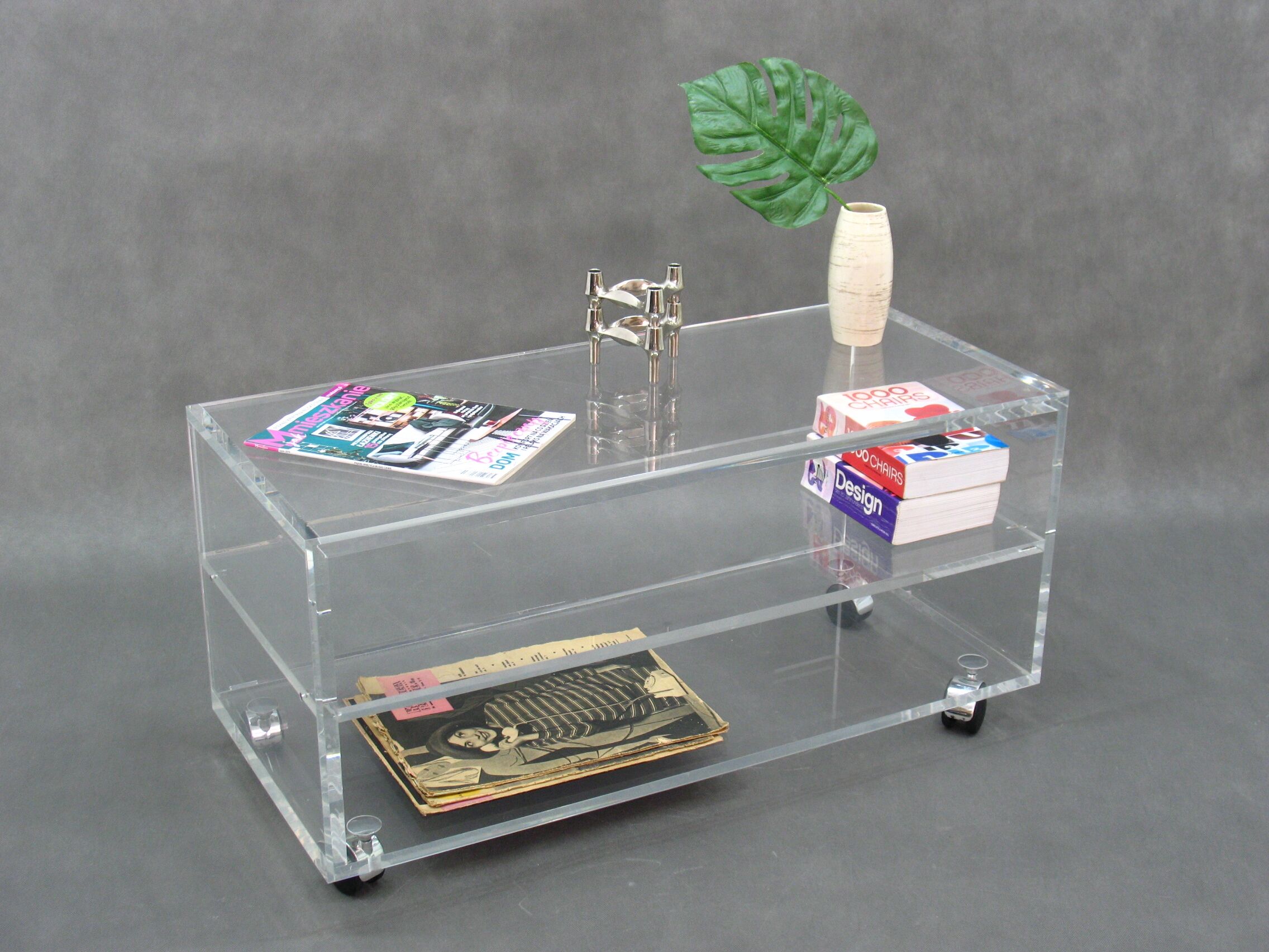 Vintage coffee table acrylic, 1980s