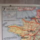 Vidal wall school map No.7 France Railways
