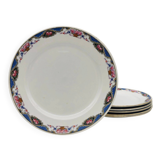 6 Flat Plates "Sarreguemines & Digoin"