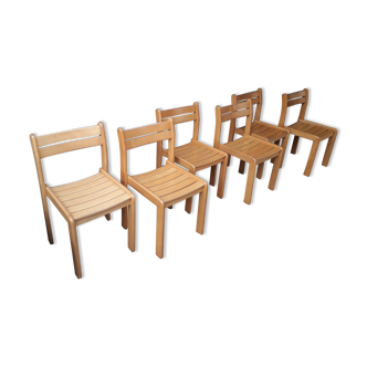 Series of 6 80s chairs