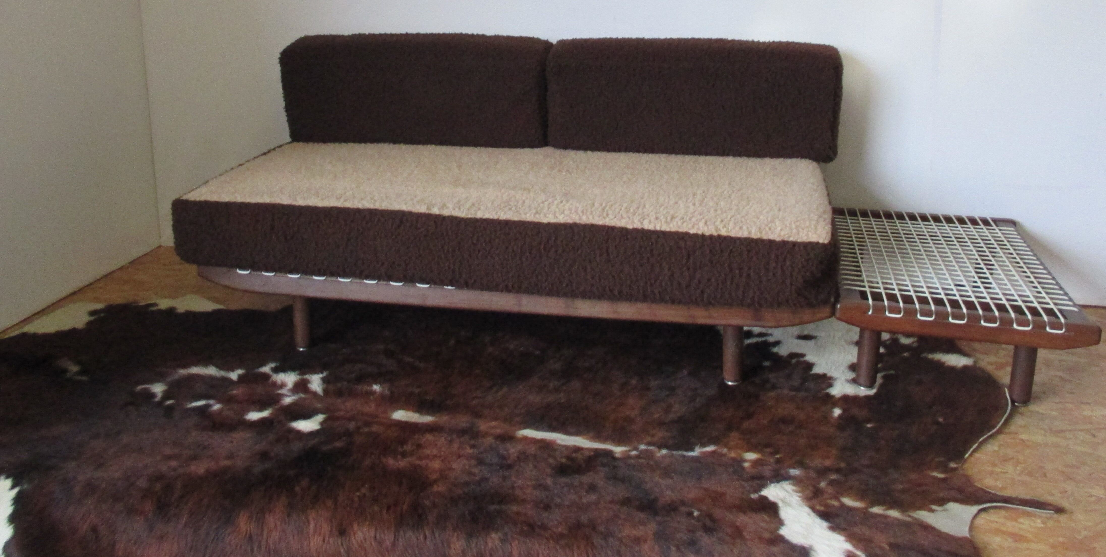 Sofa modular 70's table low seat/bed