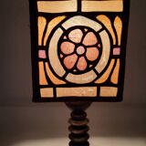 Lampe en bois Art Nouveau
