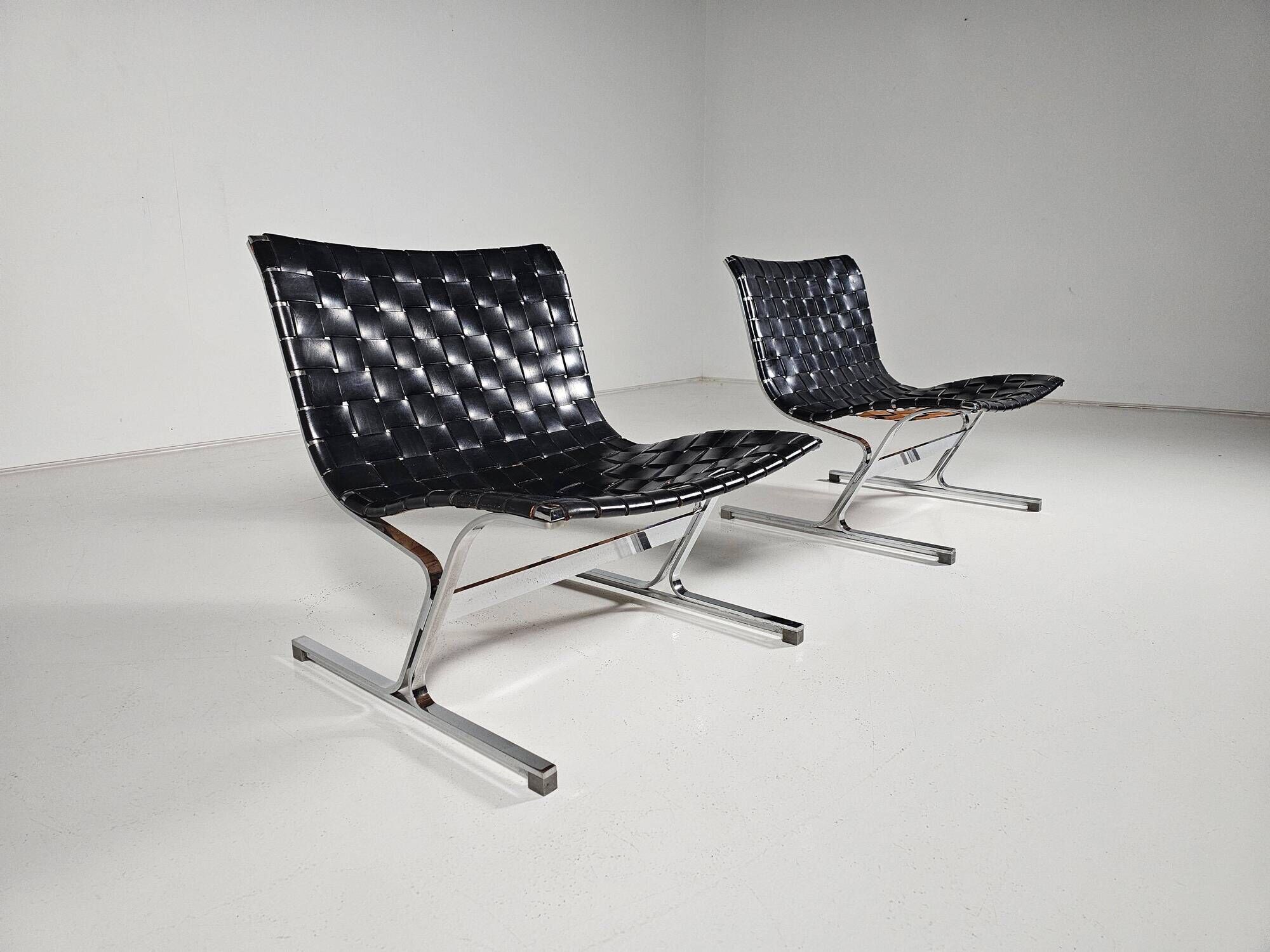 Lounge chairs 'Luar by Ross Littell for ICF of Padova, Italy, 1965