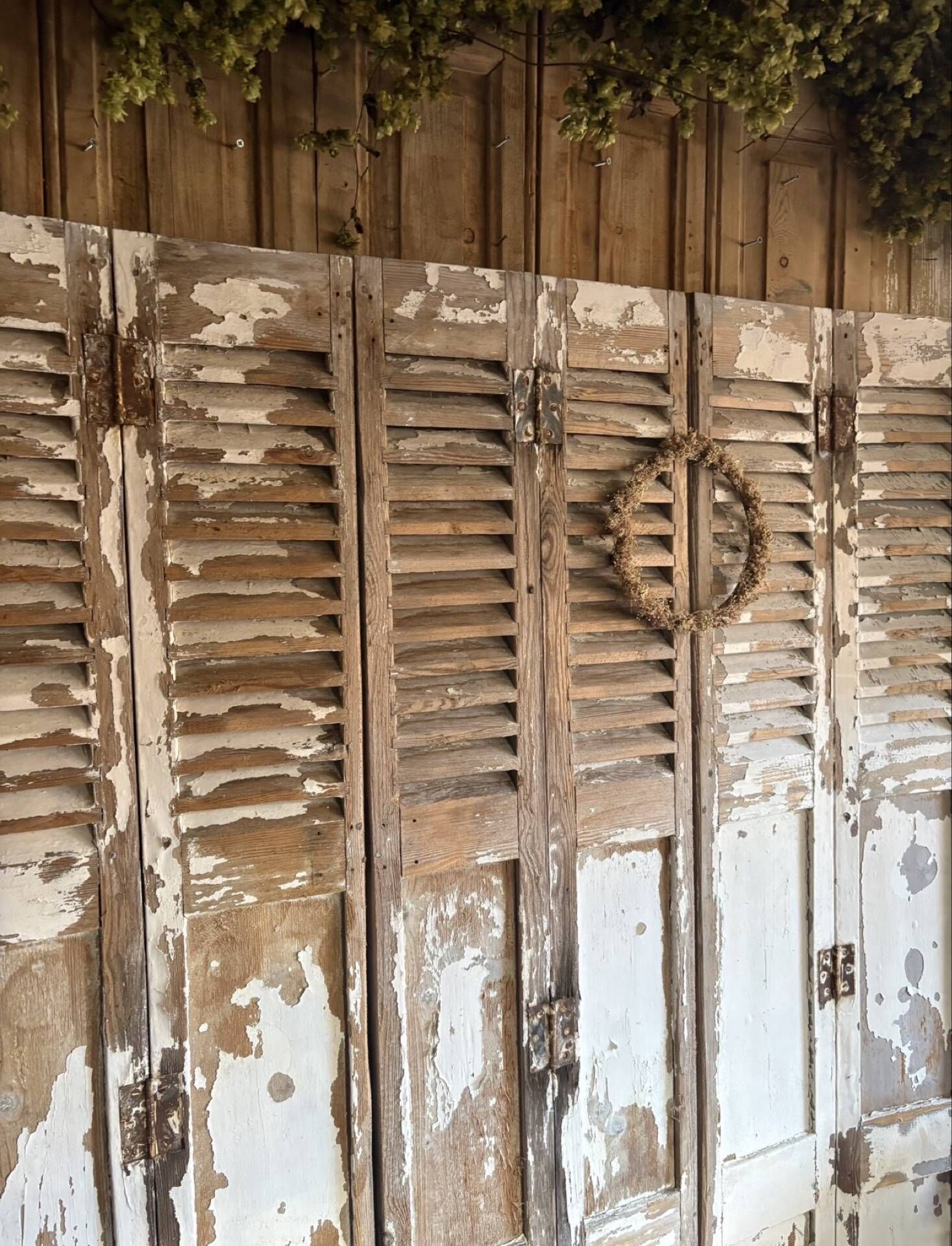 Set of old wooden shutters