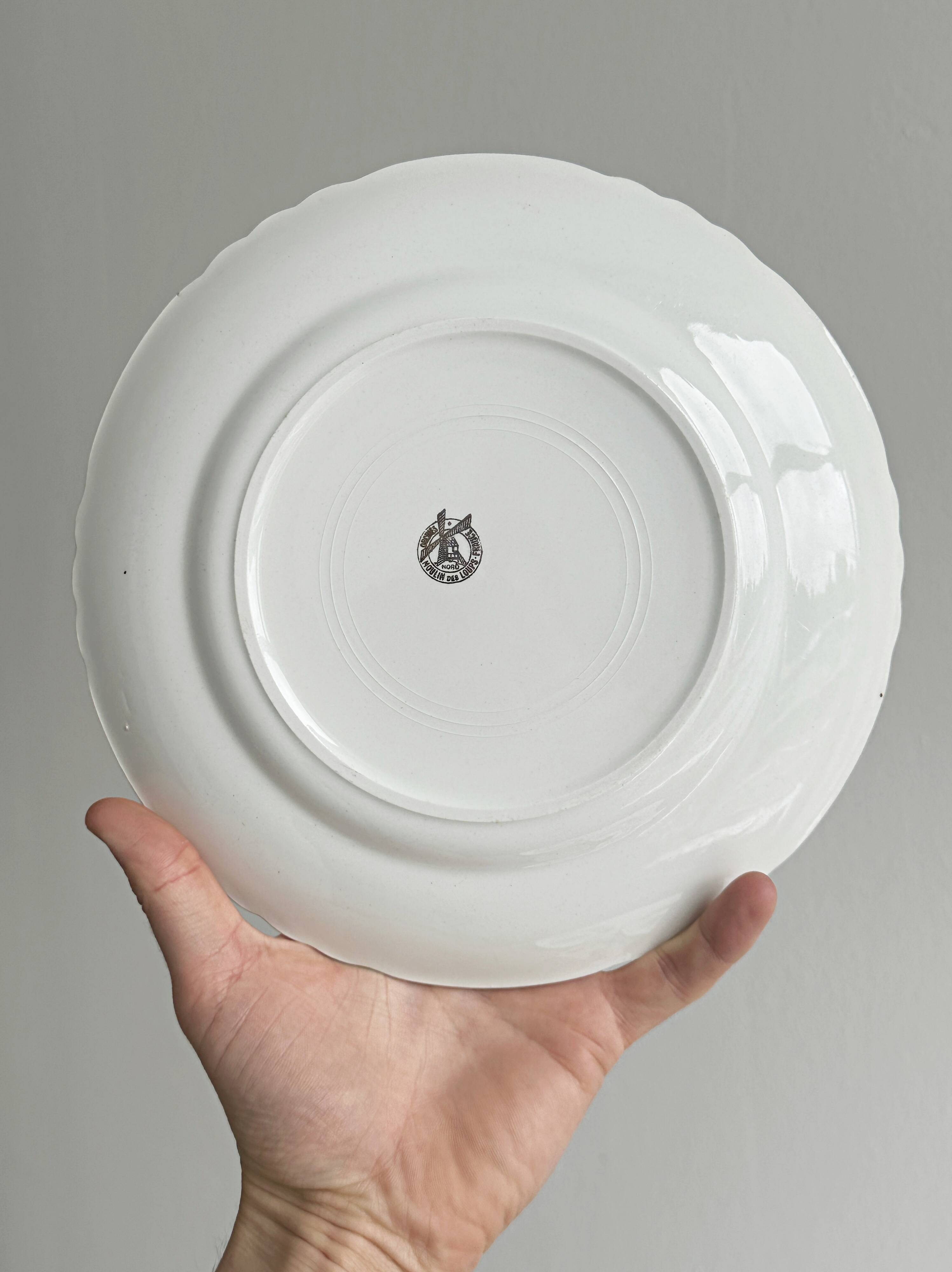Set of 6 antique French plates
