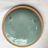 Superb Korean celadon flat soup tureen with its lid